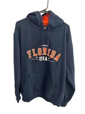 University of Florida 2XL USA Navy Orange Hoodie Collegiate Gorpcore Gators SEC